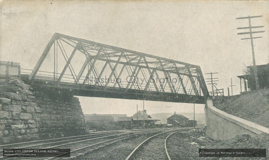Postcard: Railroad Bridge and Station, East Chatham, New York